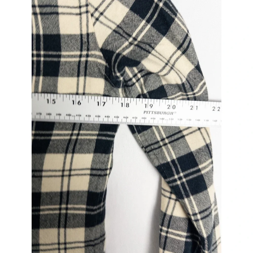 VTG Polo Ralph‎ Lauren Shirt Womens 9/M Plaid Crest Slim Wool Blend Button Up
